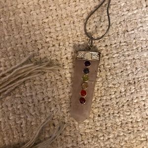 rose quartz necklace